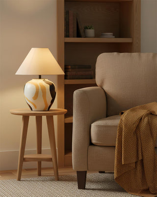 Kyrina Vintage Ceramics Fabric Table Lamp