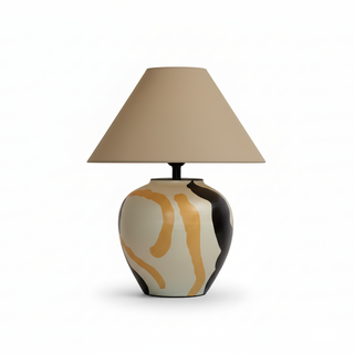 Kyrina Vintage Ceramics Fabric Table Lamp