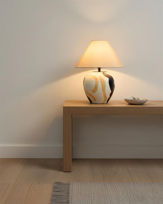 Kyrina Vintage Ceramics Fabric Table Lamp