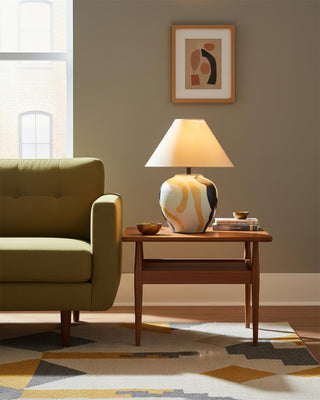 Kyrina Vintage Ceramics Fabric Table Lamp