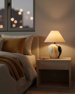 Kyrina Vintage Ceramics Fabric Table Lamp