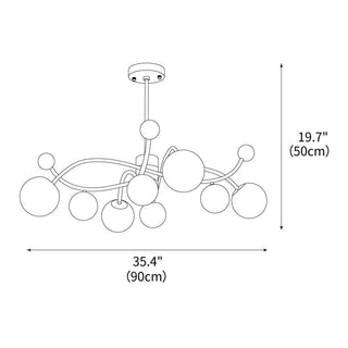 Diana Sculptural Iron Chandelier