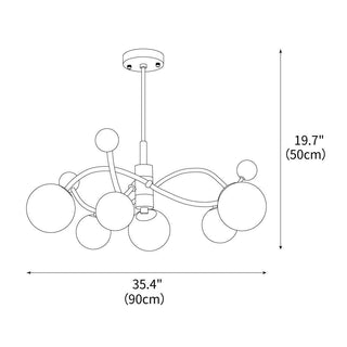 Diana Sculptural Iron Chandelier
