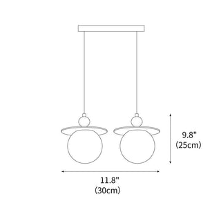 Disco Contemporary Glass Pendant Light