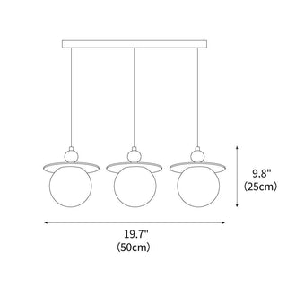 Disco Contemporary Glass Pendant Light