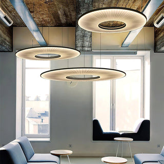 Ferris Wheel Sculptural Fabric Pendant Light