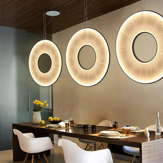 Ferris Wheel Sculptural Fabric Pendant Light