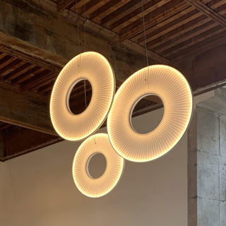 Ferris Wheel Sculptural Fabric Pendant Light