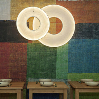 Ferris Wheel Sculptural Fabric Pendant Light