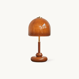 Domari Amber Glass Dome Table Lamp