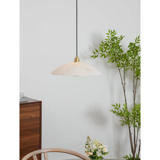 Rovyn Modern Alabaster Brass Pendant Light