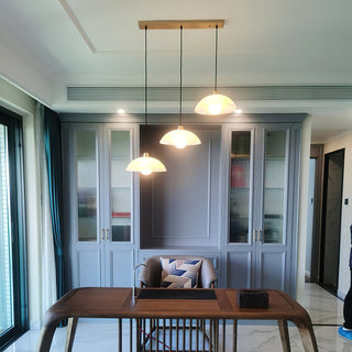 Rovyn Modern Alabaster Brass Pendant Light