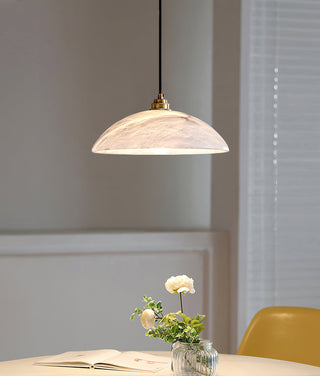 Rovyn Modern Alabaster Brass Pendant Light