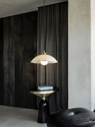 Rovyn Modern Alabaster Brass Pendant Light