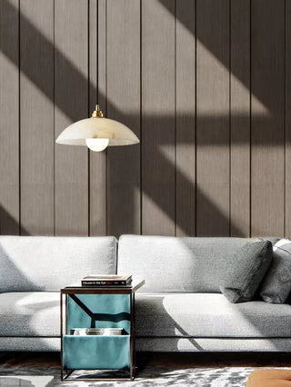 Rovyn Modern Alabaster Brass Pendant Light