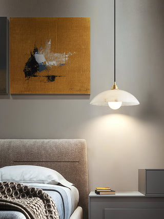 Rovyn Modern Alabaster Brass Pendant Light