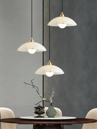 Rovyn Modern Alabaster Brass Pendant Light