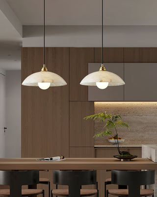 Rovyn Modern Alabaster Brass Pendant Light