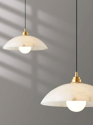 Rovyn Modern Alabaster Brass Pendant Light
