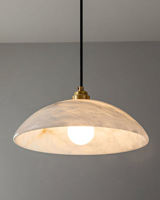 Rovyn Modern Alabaster Brass Pendant Light