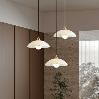 Rovyn Modern Alabaster Brass Pendant Light