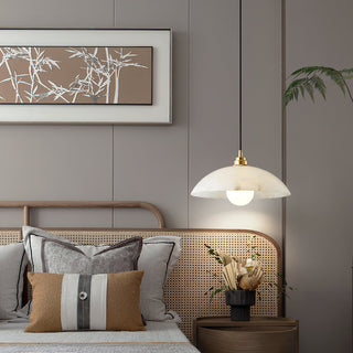 Rovyn Modern Alabaster Brass Pendant Light