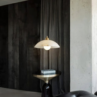 Rovyn Modern Alabaster Brass Pendant Light