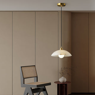 Rovyn Modern Alabaster Brass Pendant Light