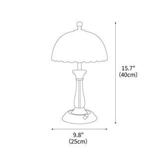Domed Elegant Glass Table Light