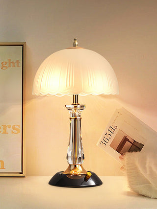 Domed Elegant Glass Table Light