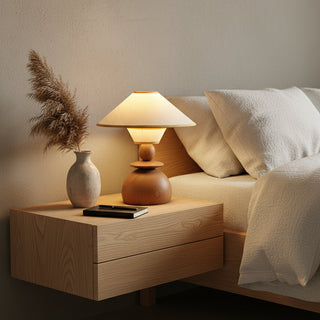 Elias Minimalist Wood Table Lamp