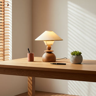Elias Minimalist Wood Table Lamp