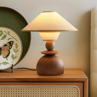 Elias Minimalist Wood Table Lamp