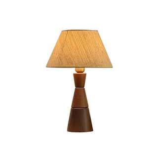 Donicio Sculpted Wood Fabric Table Lamp