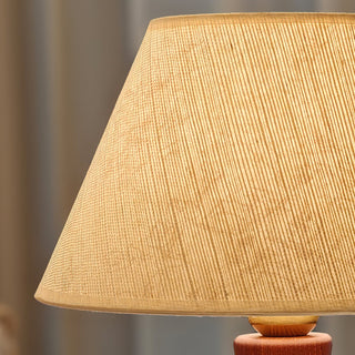 Donicio Sculpted Wood Fabric Table Lamp