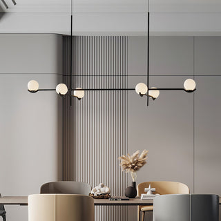 Doris Black Metal Glass 4-Light Pendant