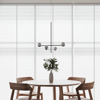 Doris Black Metal Glass 4-Light Pendant