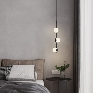 Doris Black Metal Glass 4-Light Pendant