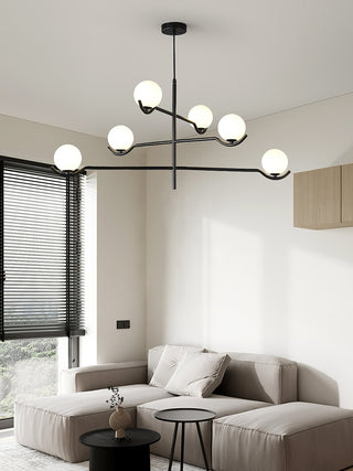 Doris Black Metal Glass 4-Light Pendant
