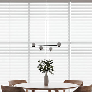 Doris Black Metal Glass 4-Light Pendant