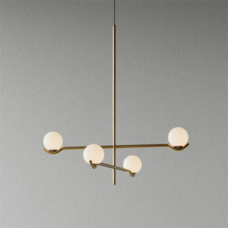 Doris Black Metal Glass 4-Light Pendant
