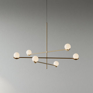 Doris Black Metal Glass 4-Light Pendant