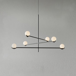 Doris Black Metal Glass 4-Light Pendant