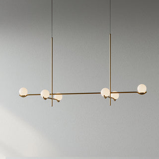 Doris Black Metal Glass 4-Light Pendant
