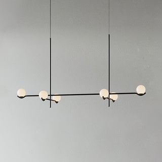 Doris Black Metal Glass 4-Light Pendant