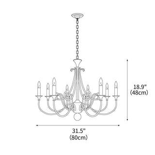 Double Twist Luxury Brass Chandelier