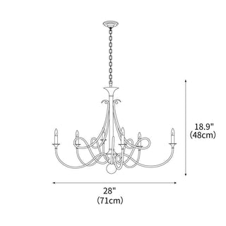 Double Twist Luxury Brass Chandelier