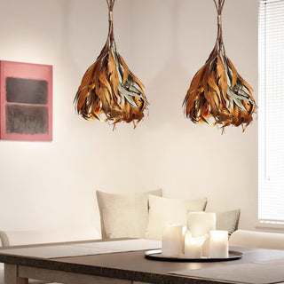Double Sided Leaf Organic Natural Leaves Pendant Light