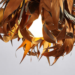 Double Sided Leaf Organic Natural Leaves Pendant Light