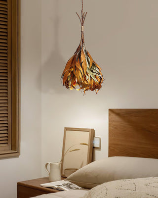 Double Sided Leaf Organic Natural Leaves Pendant Light